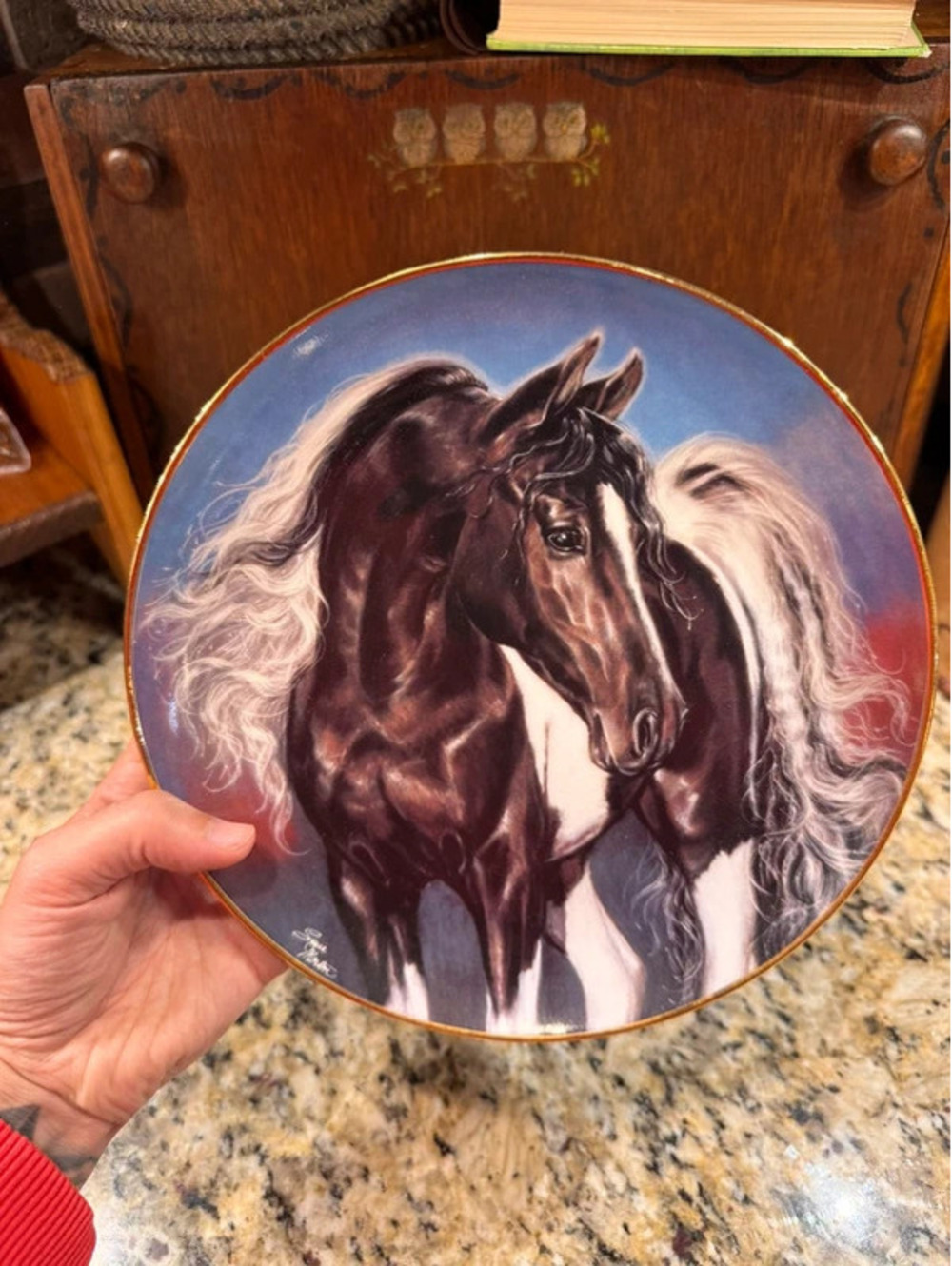 Vintage Danbury Mint Horse collectible plate